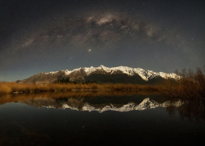 Picture of SNOW MOUNTAIN UNDER MOONLIGHT