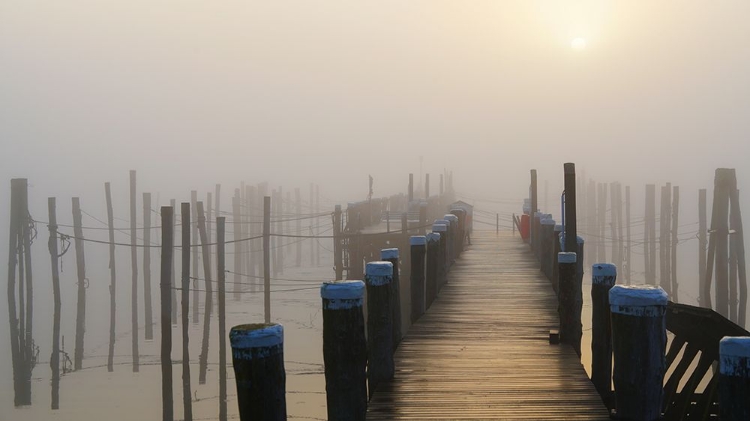 Picture of GOLDEN FOG AT THE LONELY PIER
