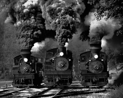 Picture of TRAIN RACE IN BW