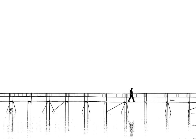 Picture of THE LONELY MAN ON THE PLANK BRIDGE