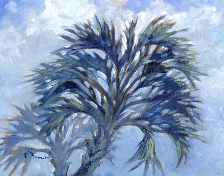 Picture of IMPRESSIONS OF PALMS INDIGO - TWIN PALMS