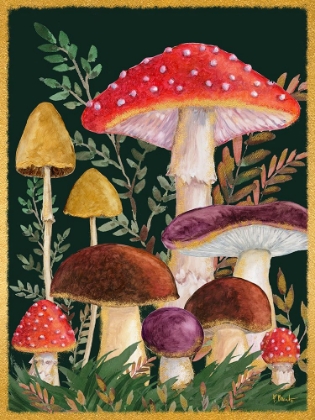 Picture of GILDED MUSHROOMS VERTICAL