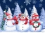 Picture of HOLIDAY ICY SNOWMAN HORIZONTAL - NAVY