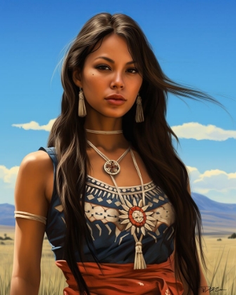 Picture of NATIVE AMERICAN GIRL 1
