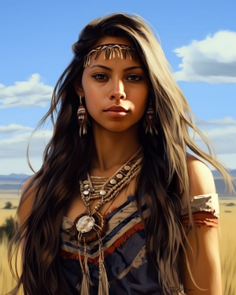 Picture of NATIVE AMERICAN GIRL 2