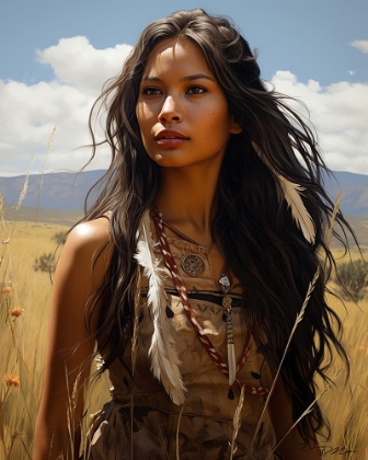 Picture of NATIVE AMERICAN GIRL 4