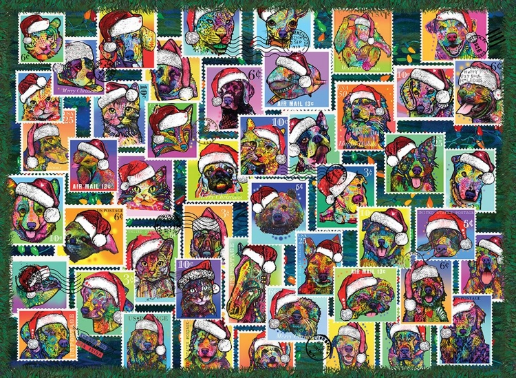 Picture of SANTA HAT ANIMAL STAMPS