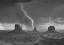 Picture of STORM ON MONUMENT VALLEY - UTAH (BANDW)
