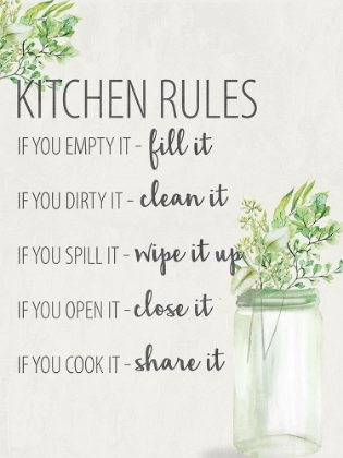 Picture of KITCHEN RULES