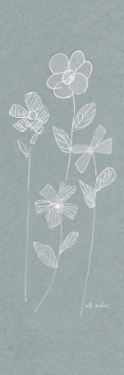 Picture of WHITE SILHOUETTE POSIES I