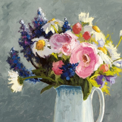 Picture of BOUQUET IN SPANISH JUG II GRAY