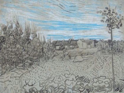 Picture of COTTAGES WITH A WOMAN WORKING_VINCENT VAN GOGH
