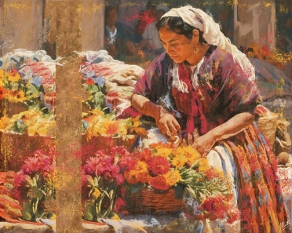 Picture of MEXICAN FLOWER LADY II