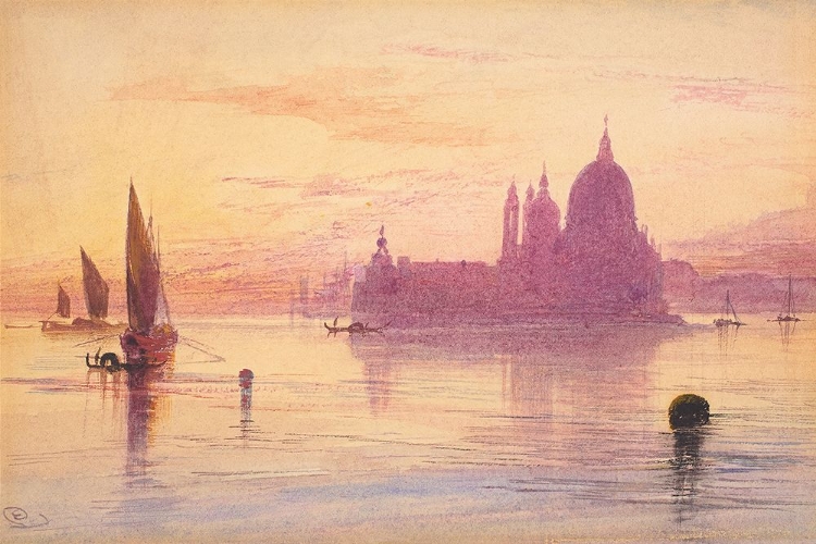 Picture of SANTA MARIA DELLA SALUTE VENICE_EDWARD LEAR