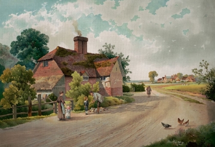 Picture of SCENE IN AN ENGLISH VILLAGE
