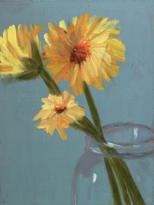 Picture of YELLOW FLOWERS IN JAR