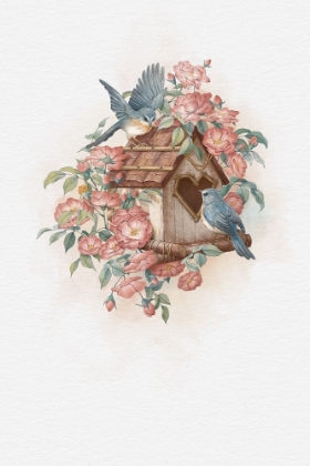 Picture of BIRD HOUSE AND ROSE HOME
