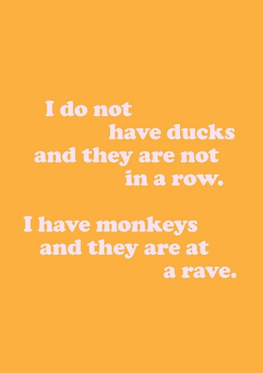 Picture of MONKEYS AT A RAVE (YELLOW)