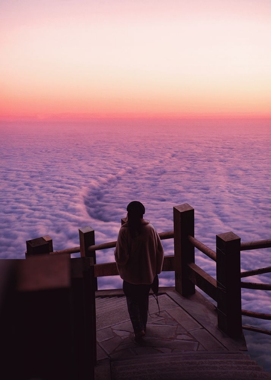 Picture of WOMAN WAITING SUNSET