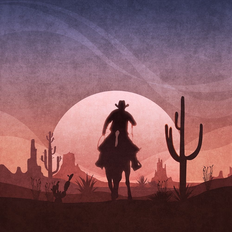 Picture of COWBOY SUNSET