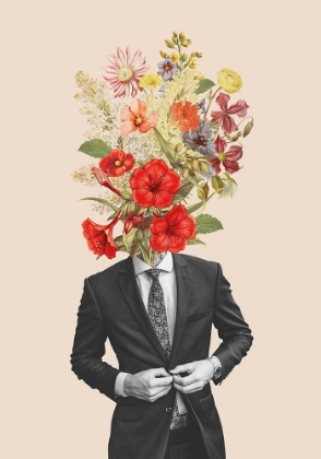 Picture of MAN IN RED FLOWERS