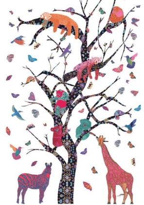 Picture of JUNGLE ANIMAL TREE