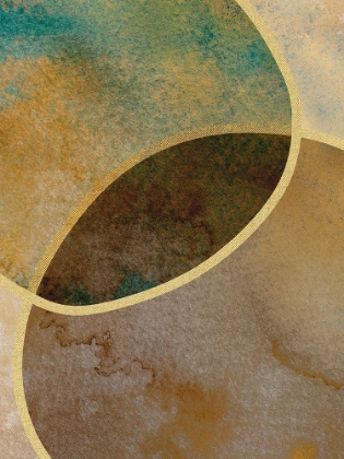 Picture of ABSTRACT CIRCLES WITH GOLD 2