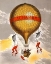 Picture of BALLOON LABELED WITH TWO MEN RIDING IN THE BASKET 1880