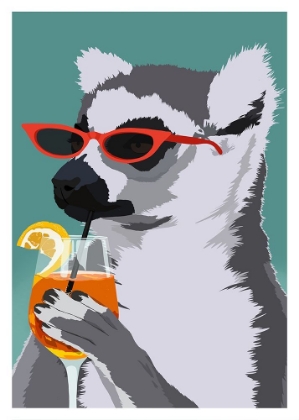 Picture of JUGDY LEMUR WITH DRINK