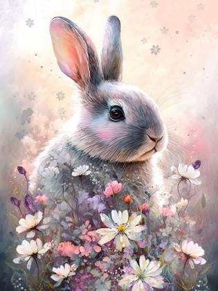 Picture of RABBIT AND FLOWERS 2