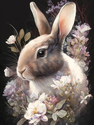 Picture of RABBIT AND FLOWERS 3