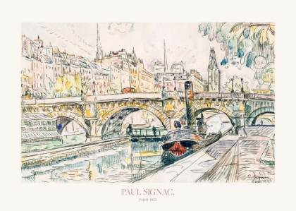 Picture of TUGBOAT AT THE PONT NEUF|PARIS 1923 POSTER