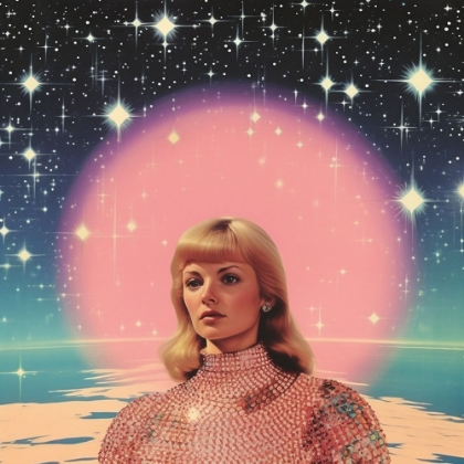Picture of BABE IN SPACE COLLAGE ART