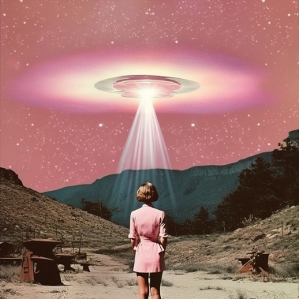 Picture of BEAM ME UP BARBIE 2 COLLAGE ART
