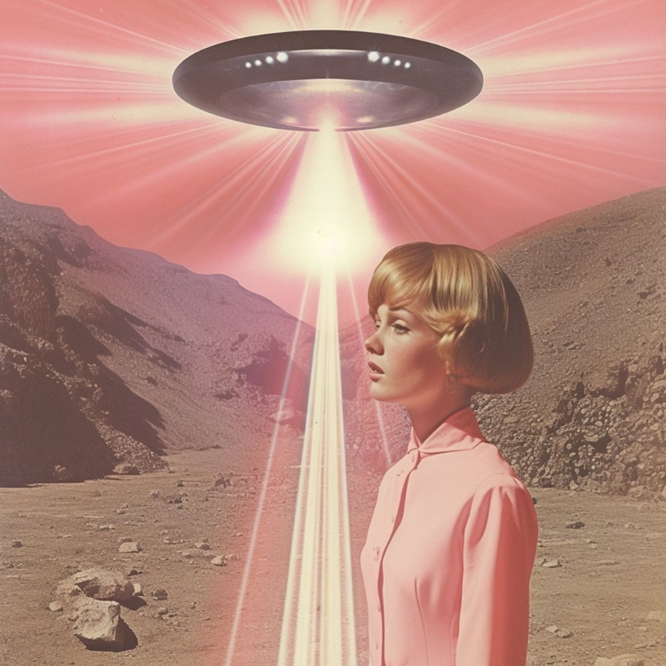 Picture of BEAM ME UP BARBIE COLLAGE ART