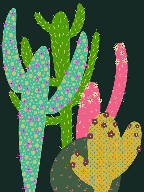 Picture of COLORFUL CACTUS I
