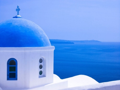 Picture of GREECE, SANTORINI ISLAND. VIEW OF CHURCH