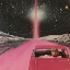 Picture of PINK VINTAGE CAR IN SPACE 3