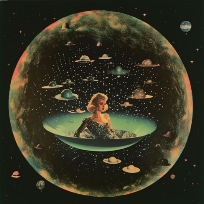 Picture of SPACE BUBBLE COLLAGE ART