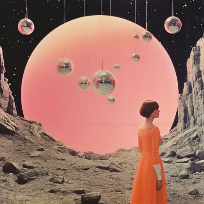 Picture of SPACE ORBS COLLAGE ART