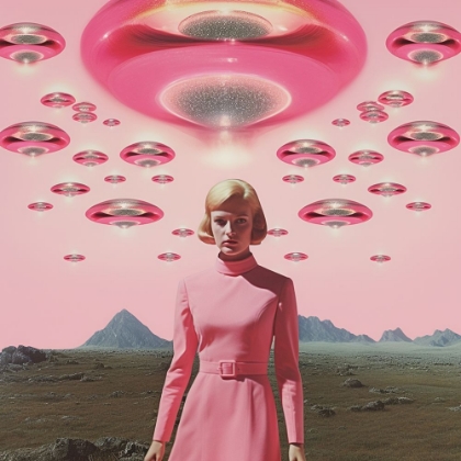 Picture of SURREAL UFO COLLAGE ART