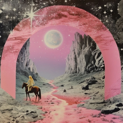 Picture of THROUGH TIME AND SPACE VINTAGE COLLAGE ART
