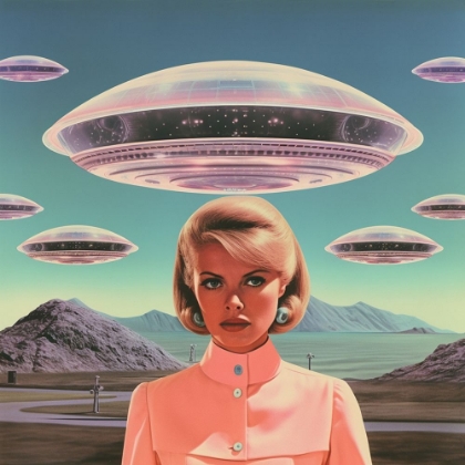 Picture of UFO BARBIE 2 COLLAGE ART