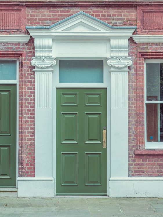 Picture of WOODEN DOOR ON OLD BUILDING IN LONDON