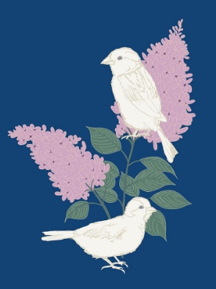 Picture of GARDEN BIRDS AND LILACS
