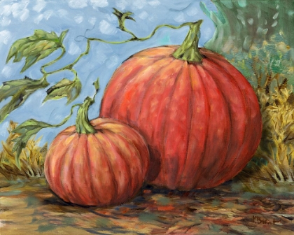 Picture of GLEANING AUTUMN - DOUBLE PUMPKIN - BRIGHT