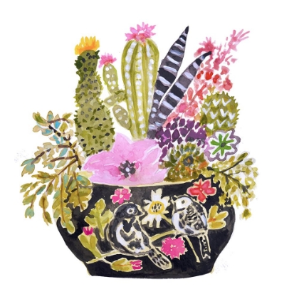 Picture of VASE WITH CACTUS II