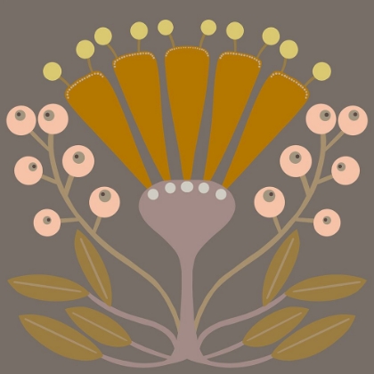 Picture of GRAPHIC FOLK FLOWER I