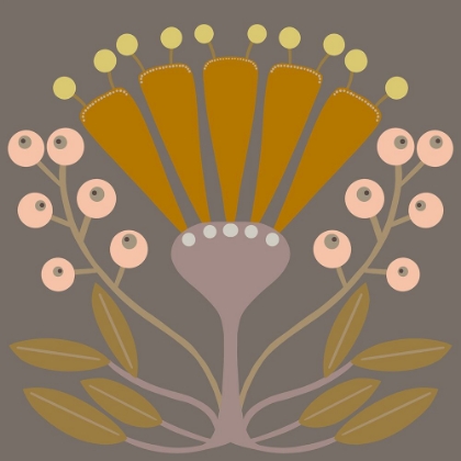 Picture of GRAPHIC FOLK FLOWER I