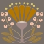 Picture of GRAPHIC FOLK FLOWER I